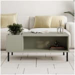 Τραπεζάκι σαλονιού Vena  χρώμα ash green 100x60x42εκ. - Image 2