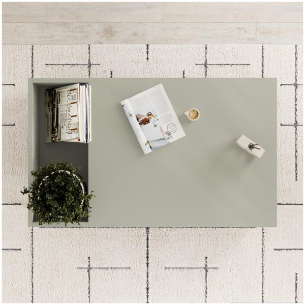 Τραπεζάκι σαλονιού Vena  χρώμα ash green 100x60x42εκ. - Image 3