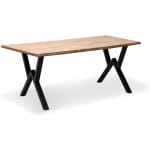 Τραπέζι Walter  Mdf - μεταλλικό χρώμα ακακίας 140x80x75εκ.