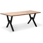 Τραπέζι Walter  Mdf - μεταλλικό χρώμα ακακίας 160x80x75εκ.