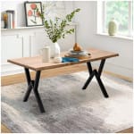 Τραπέζι Walter  Mdf - μεταλλικό χρώμα ακακίας 160x80x75εκ. - Image 5