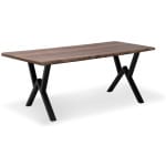 Τραπέζι Walter  Mdf - μεταλλικό χρώμα καρυδί 160x80x75εκ.