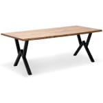 Τραπέζι Walter  Mdf - μεταλλικό χρώμα ακακίας 200x100x75εκ.