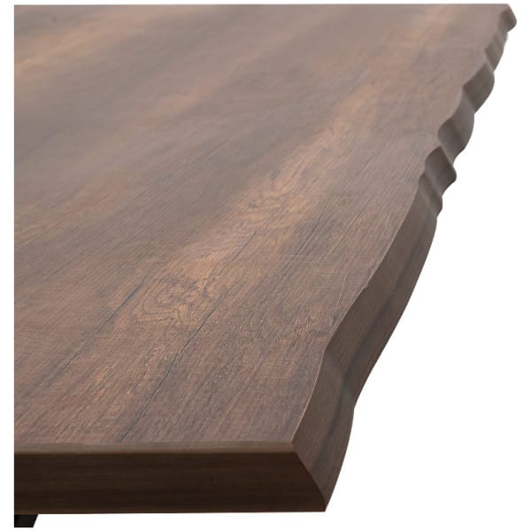 Τραπέζι Walter  Mdf - μεταλλικό χρώμα καρυδί 200x100x75εκ. - Image 4