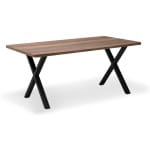 Τραπέζι Jeremy  Mdf - μεταλλικό χρώμα καρυδί 140x80x75εκ.