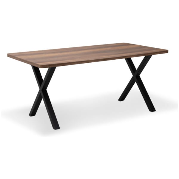 Τραπέζι Jeremy  Mdf - μεταλλικό χρώμα καρυδί 140x80x75εκ. - Image 1