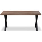 Τραπέζι Jeremy  Mdf - μεταλλικό χρώμα καρυδί 140x80x75εκ. - Image 5
