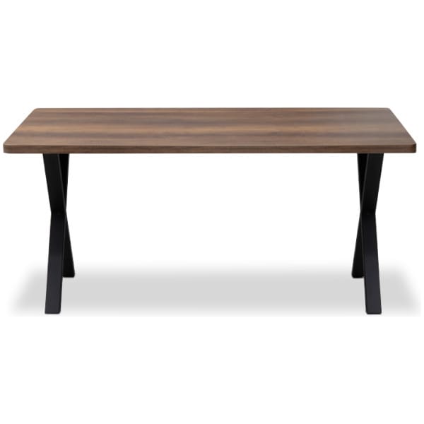 Τραπέζι Jeremy  Mdf - μεταλλικό χρώμα καρυδί 140x80x75εκ. - Image 5