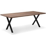 Τραπέζι Jeremy  Mdf - μεταλλικό χρώμα καρυδί 200x100x75εκ.