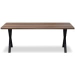Τραπέζι Jeremy  Mdf - μεταλλικό χρώμα καρυδί 200x100x75εκ. - Image 5