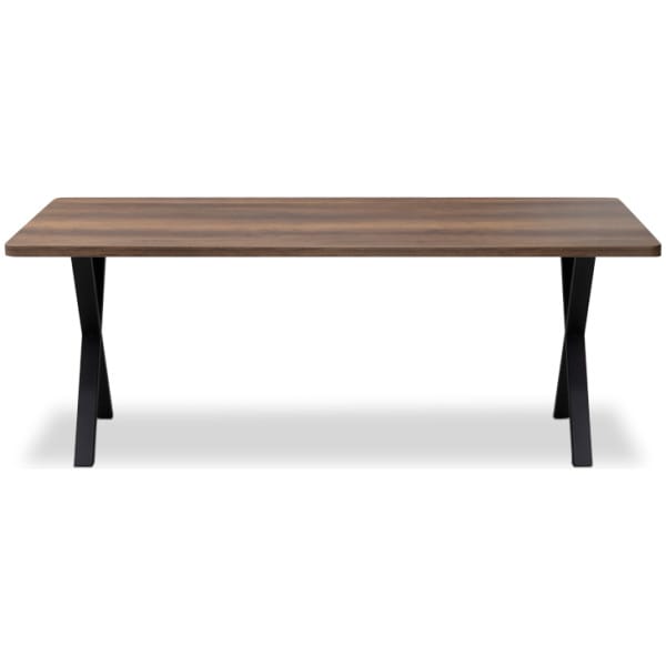 Τραπέζι Jeremy  Mdf - μεταλλικό χρώμα καρυδί 200x100x75εκ. - Image 5