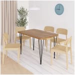 Τραπέζι Roger  Mdf - μεταλλικό χρώμα ακακίας 120x70x75εκ. - Image 4