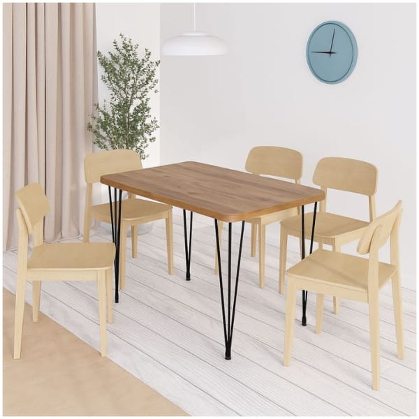Τραπέζι Roger  Mdf - μεταλλικό χρώμα ακακίας 120x70x75εκ. - Image 4