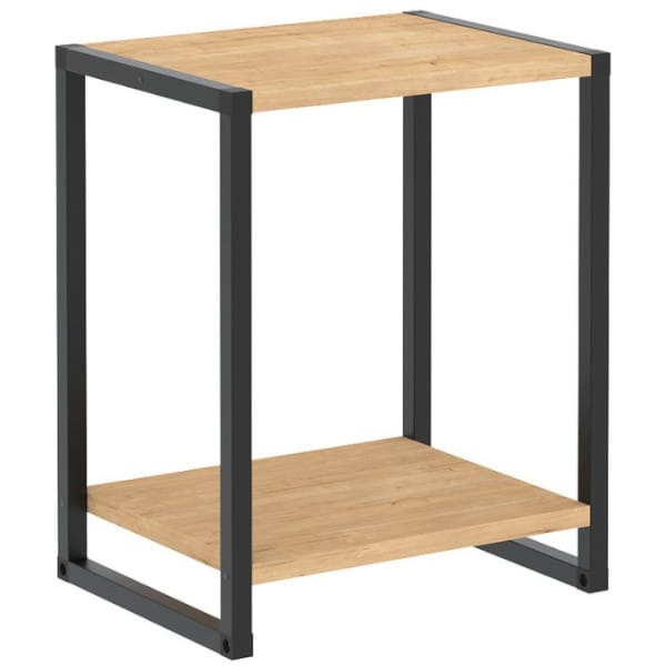 Κομοδίνο Gina  χρώμα sapphire oak - μαύρο 39x30x48εκ. - Image 3