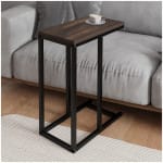 Τραπεζάκι βοηθητικό Agiro  χρώμα rustic καρυδί 45,7x25,5x62,9εκ.