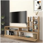 Σύνθεση τηλεόρασης Pesaro  χρώμα sepet oak 165x25x91,3εκ. - Image 2