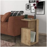 Τραπεζάκι βοηθητικό Rosana  χρώμα sapphire oak 35x29,5x60εκ.