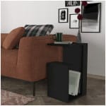 Τραπεζάκι βοηθητικό Rosana  χρώμα μαύρο 35x29,5x60εκ.