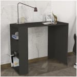 Γραφείο εργασίας Netenia  χρώμα ανθρακί 90x40x74εκ.