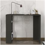 Γραφείο εργασίας Netenia  χρώμα ανθρακί 90x40x74εκ. - Image 2