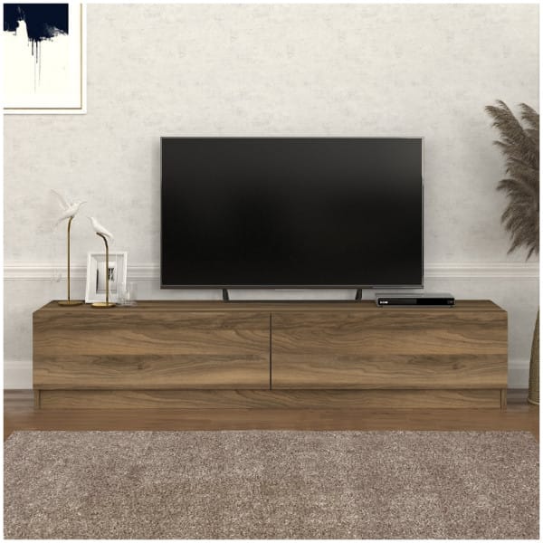 Έπιπλο τηλεόρασης Ahenk  χρώμα καρυδί 160x31,3x32,9εκ. - Image 3