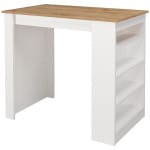 Τραπέζι μπαρ Monaco  χρώμα λευκό - sapphire oak 120x51,6x101,8εκ. - Image 5