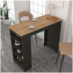 Τραπέζι μπαρ Monaco  χρώμα ανθρακί - sapphire oak 120x51,6x101,8εκ. - Image 4