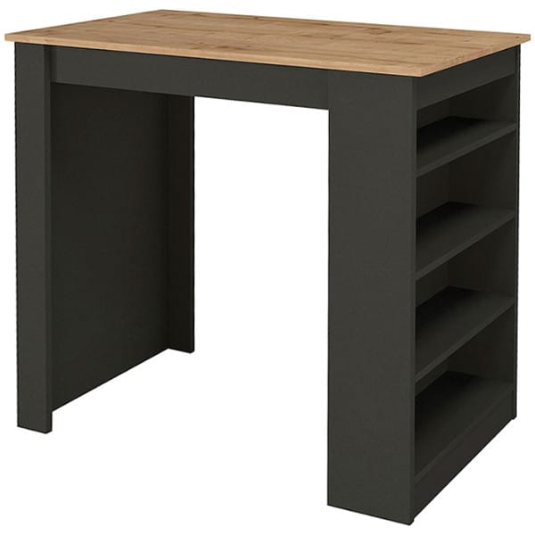 Τραπέζι μπαρ Monaco  χρώμα ανθρακί - sapphire oak 120x51,6x101,8εκ. - Image 5