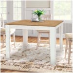 Τραπέζι Darlen  χρώμα λευκό - sapphire oak 110x72x74εκ. - Image 5