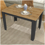 Τραπέζι Darlen  χρώμα ανθρακί - sapphire oak 110x72x74εκ.