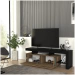 Έπιπλο τηλεόρασης Acnes  χρώμα μαύρο - καρυδί 160x40x53εκ. - Image 2