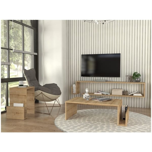 Τραπεζάκι βοηθητικό Regnar  χρώμα sapphire oak 43,1x33,5x52εκ. - Image 5