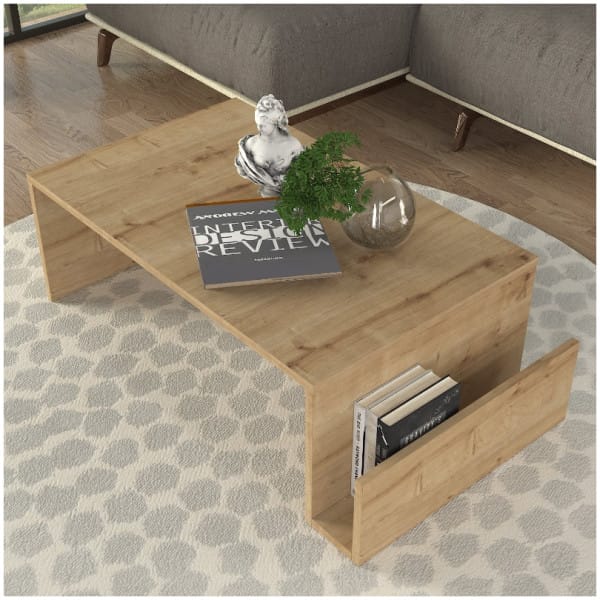 Τραπεζάκι σαλονιού Regnar  χρώμα sapphire oak 100,6x55x31,8εκ. - Image 4