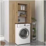 Έπιπλο πλυντηρίου Romme  χρώμα sepet oak 65x27,1x180εκ. - Image 2