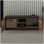 Παπουτσοθήκη Verly  χρώμα καρυδί 110x33,2x43εκ. - Image 2