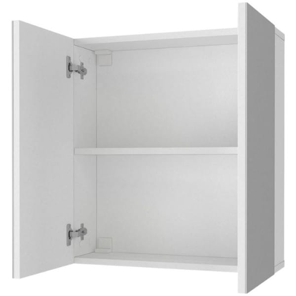 Καθρέπτης μπάνιου Binary Μegapap χρώμα λευκό 60x17,2x65εκ. - Image 2