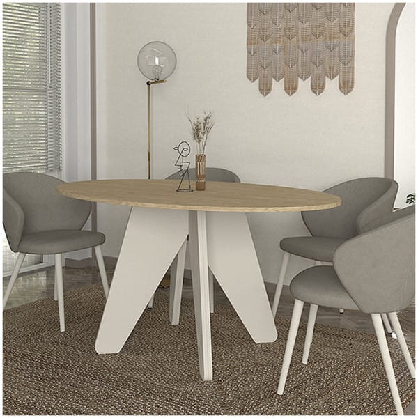 Τραπέζι Rebel  χρώμα rota oak - sandstone 150x90x75εκ. - Image 4