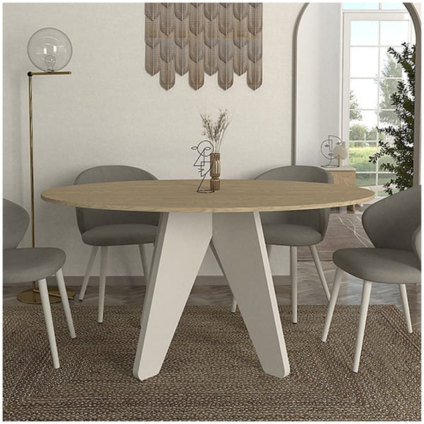 Τραπέζι Rebel  χρώμα rota oak - sandstone 150x90x75εκ. - Image 5