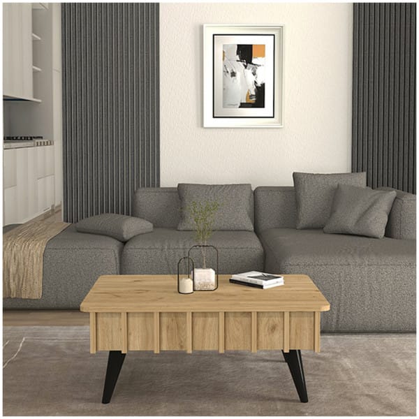 Τραπεζάκι σαλονιού Gemma  χρώμα sepet oak 90x59,6x36,8εκ. - Image 3