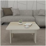 Τραπεζάκι σαλονιού σετ 2τμχ Sevilla  χρώμα sandstone - travertine 75x75x37,4εκ. - Image 2