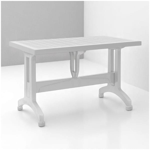 Τραπέζι πολυπροπυλενίου Callan  χρώμα λευκό 140x80x73εκ. - Image 4