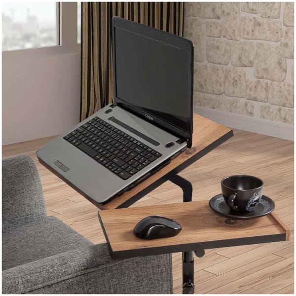 Τραπεζάκι βοηθητικό - laptop Frenk  πολυμορφικό μεταλλικό - μελαμίνης χρώμα atlantic pine 67x45,5x62/87εκ. - Image 5