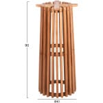 ΒΑΣΗ BAR STAND ΕΣΩΤ.ΧΩΡΟΥ ΜΕΣ.ΥΨΟΥΣ ΣΤΡΟΓΓΥΛΗ FRANTZ HM9857.11 MINDI ΞΥΛΟ ΣΕ ΦΥΣΙΚΟ Φ40x90Υεκ. - Image 2
