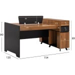 ΕΠΑΓΓΕΛΜΑΤΙΚΟΣ ΣΤΑΘΜΟΣ ΕΡΓΑΣΙΑΣ 2 ΑΤΟΜΩΝ SUPREME HM2374 154X120X89Υ εκ. - Image 2