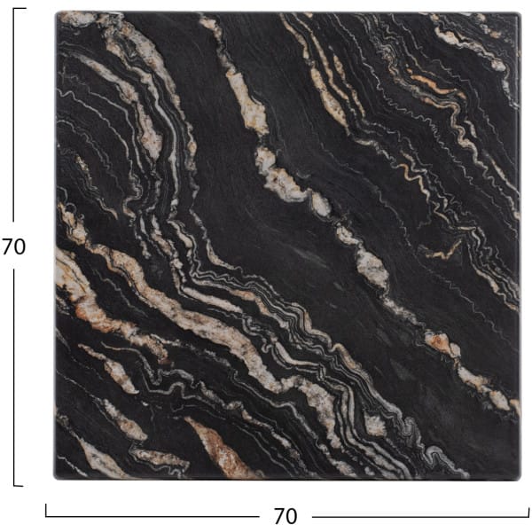 ΕΠΙΦΑΝΕΙΑ ΤΡΑΠΕΖΙΟΥ WERZALIT 70Χ70Χ3.5εκ.BLACK GOLD MARBLE HM5230.15 - Image 2