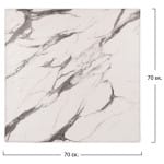 ΕΠΙΦΑΝΕΙΑ ΤΡΑΠΕΖΙΟΥ WERZALIT 70Χ70Χ3.5εκ. MARBLE WHITE-GREY 5657 HM5230.11 - Image 2