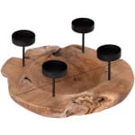 ΕΠΙΤΡΑΠΕΖΙΟ ΚΗΡΟΠΗΓΙΟ/BOWL FRAN HM4390 ΞΥΛΟ ΤΕΑΚ-ΜΕΤΑΛΛΟ 30x30x7-15Υεκ. - Image 2