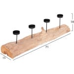 ΕΠΙΤΡΑΠΕΖΙΟ ΚΗΡΟΠΗΓΙΟ FRAN HM4391 ΞΥΛΟ ΤΕΑΚ-ΜΕΤΑΛΛΟ 71x15x17Υεκ. - Image 2