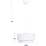 ΦΩΤΙΣΤΙΚΟ ΟΡΟΦΗΣ ΚΥΛΙΝΔΡΙΚΟ KRIKS HM4707.01 PVC ΣΕ ΛΕΥΚΟ Φ30x70Υεκ. - Image 2