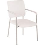 ΚΑΡΕΚΛΑ QUESTA ΜΕ ΜΠΡΑΤΣΑ HM1070.02 ΛΕΥΚΗ 56,5x59x85 cm
